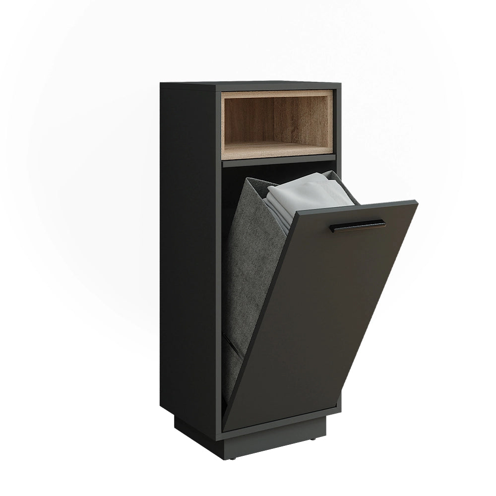 Vicco Mobiletto da bagno Antracite/Sonoma 38 x 93 cm con tasca interna rimovibile