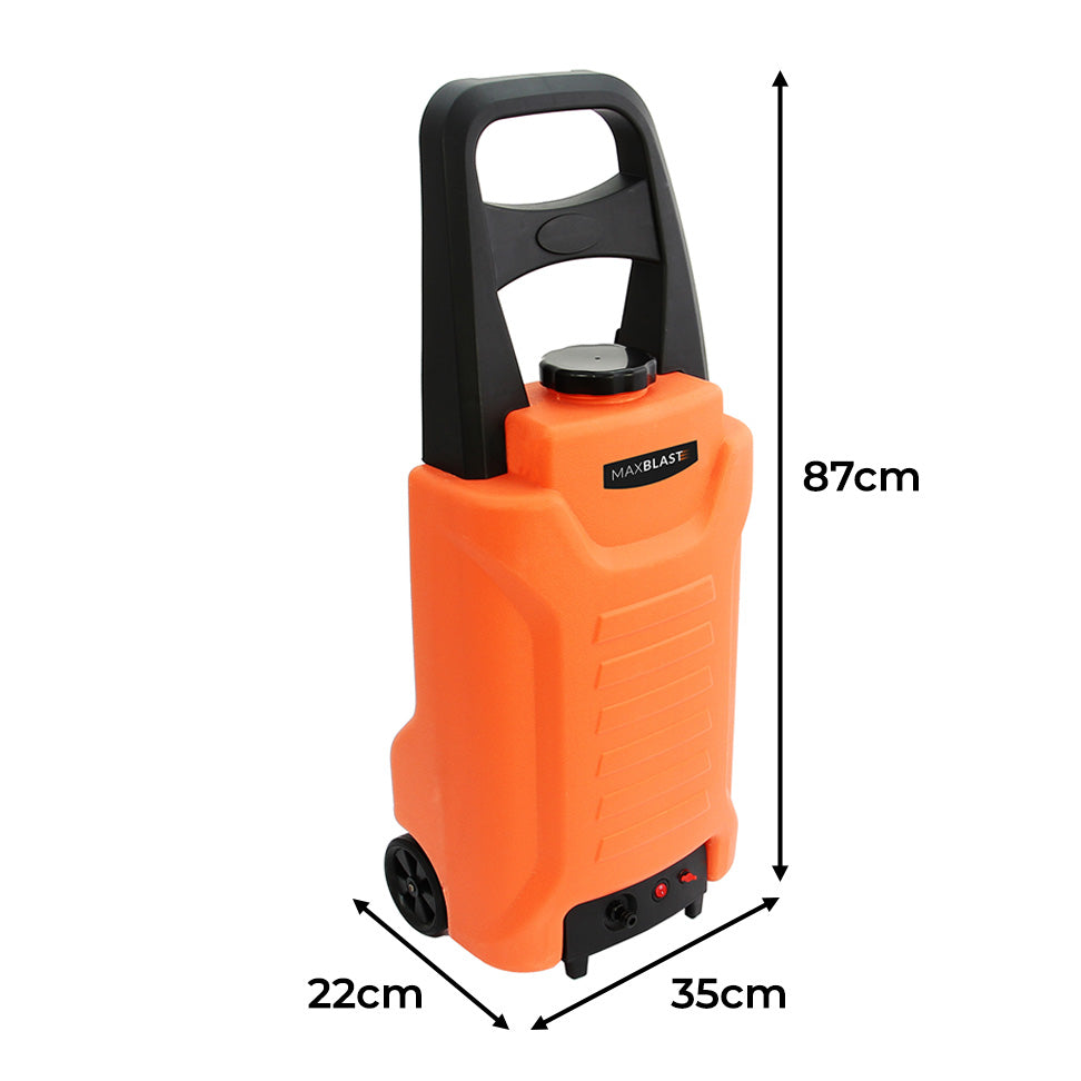Carrello Acqua 30L con Tubo 7m e Spruzzatore Ricaricabile da Giardino