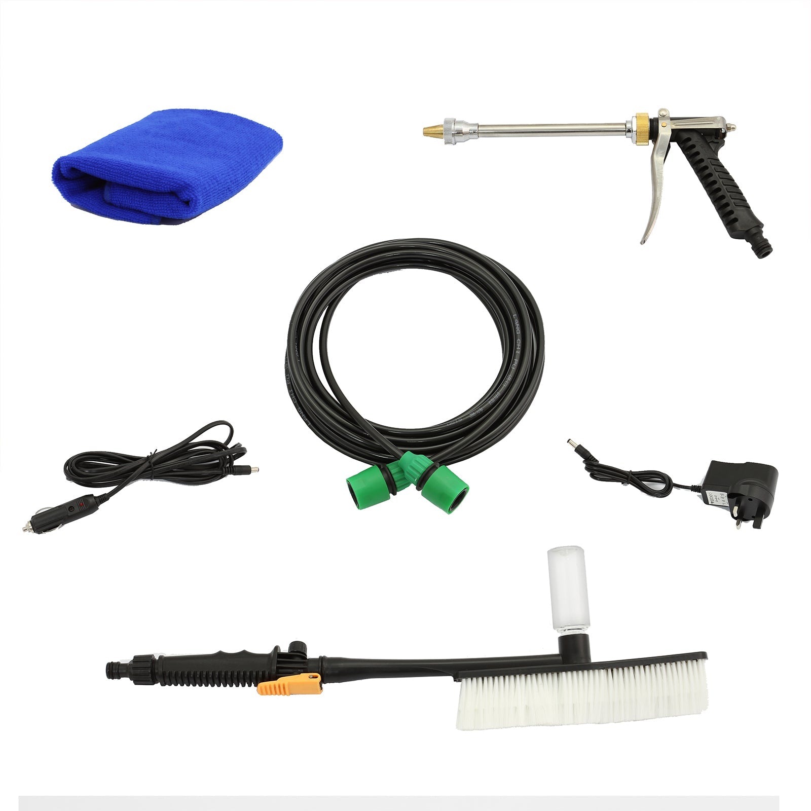 Carrello Acqua 30L con Tubo 7m e Spruzzatore Ricaricabile da Giardino