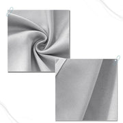 Doppio tendaggio - 2 pezzi - 100% Poliestere - Tendaggio a corda/Tendaggio/Vetrata - Oscurante & Termoisolante - Grigio chiaro - 140x175 cm
