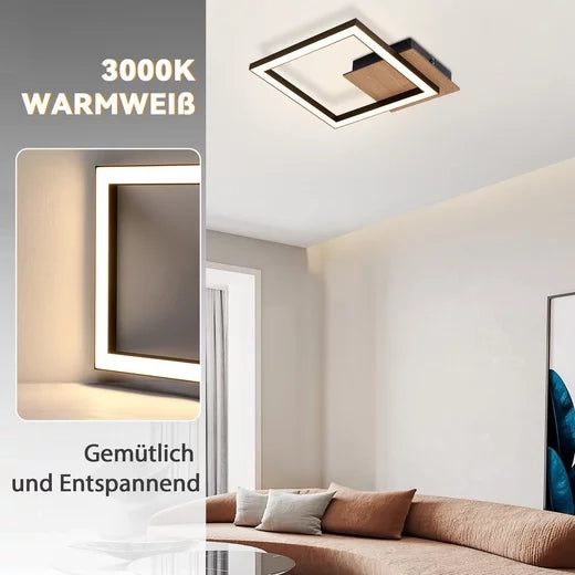 ZMH Lampada da soffitto plafoniera LED moderna 12W luce calda bianco nero design per soggiorno corridoio
