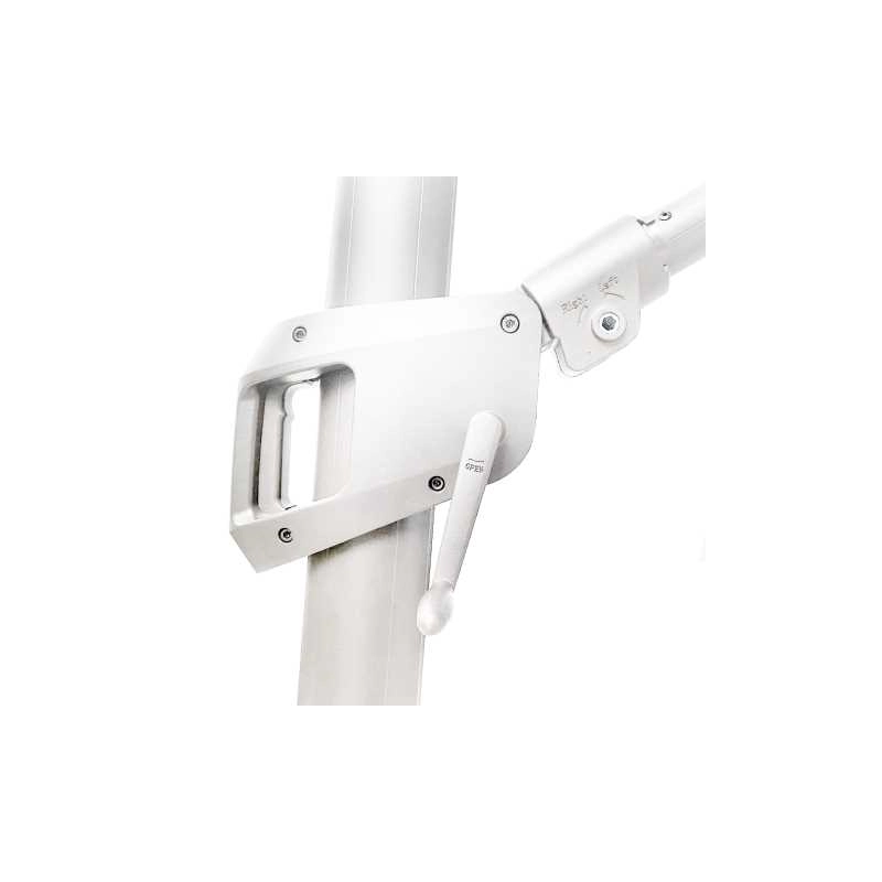 Ombrellone Noah alluminio palo lateralegrigio m3x3h2,42 con cover