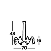 Lampadario Contemporaneo Olivia Acciaio Argento 8 Luci E27
