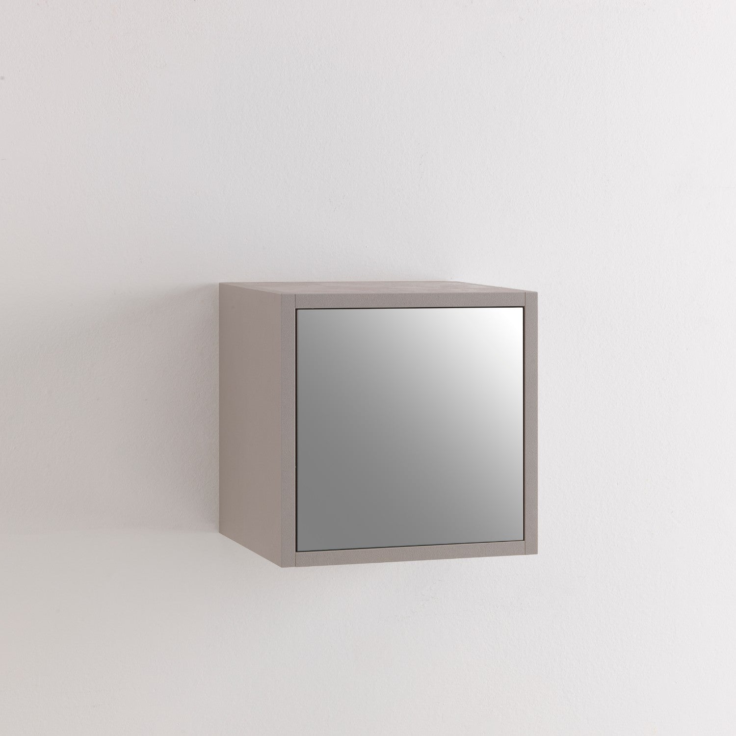 Pensile da Soggiorno 1 Anta 34x27x34 cm Specchio TFT Marte Pietra Avana