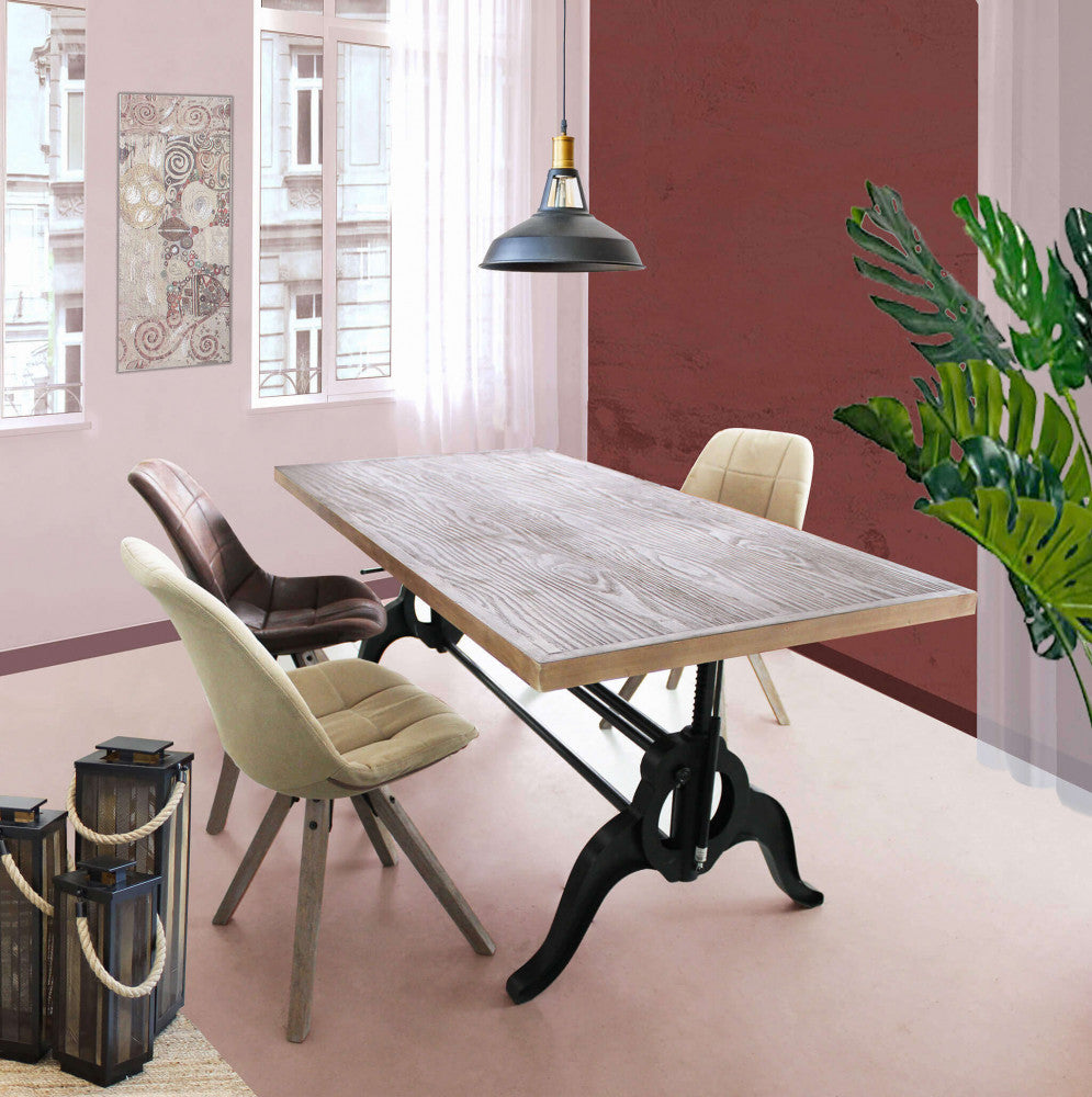 Sedia Moderna marrone in Legno Tessuto cm 48x44x84 - MONTE