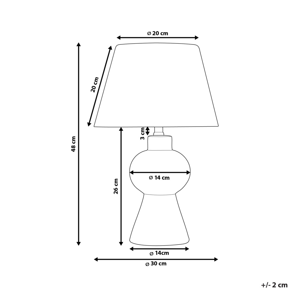 Lampada da tavolo in ceramica grigio con paralume a tamburo in lino base minimalista design stile contemporaneo
