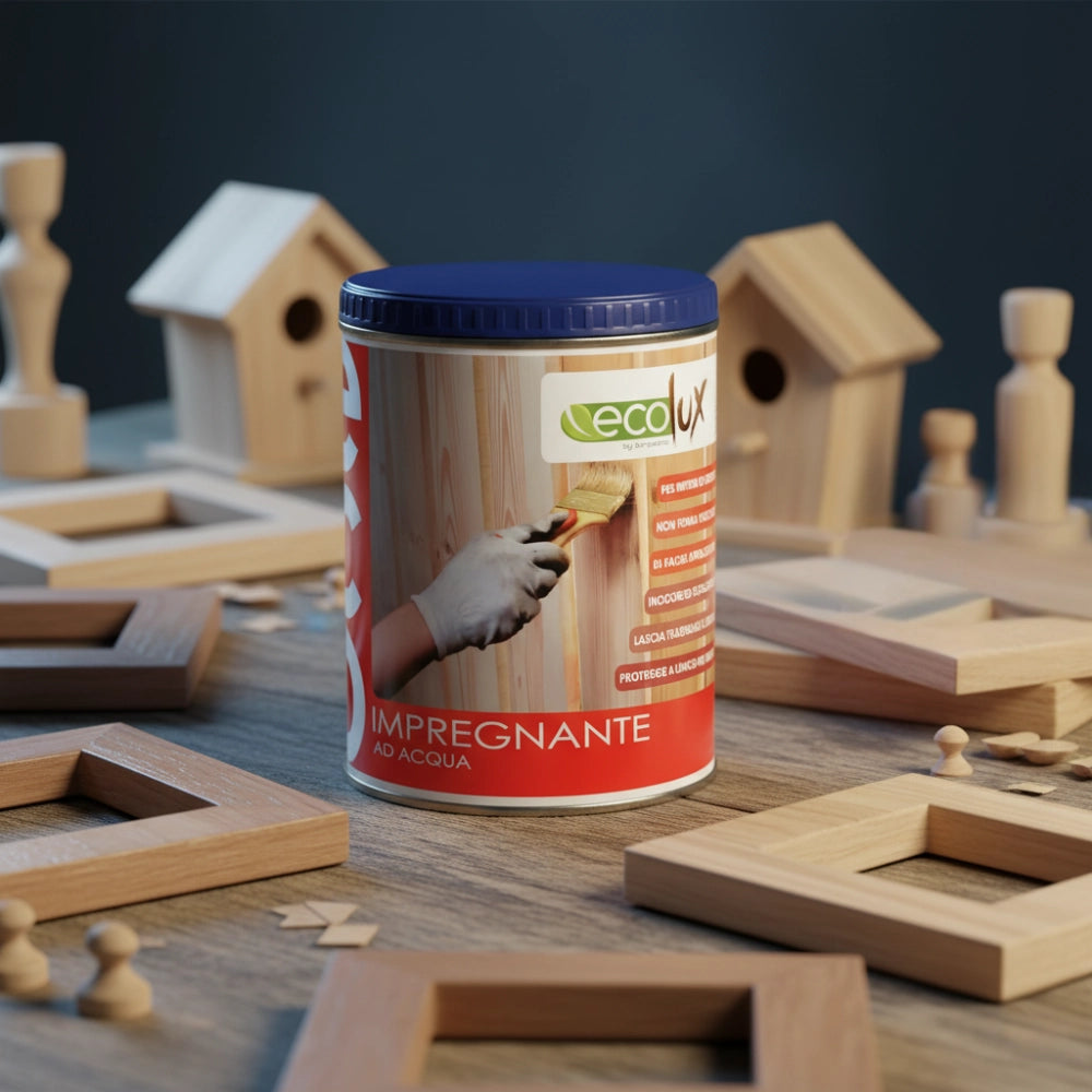 Ecolux impregnante fondo protettivo acrilico incolore trasparente per legno *** formato 0,750 lt, confezione 1