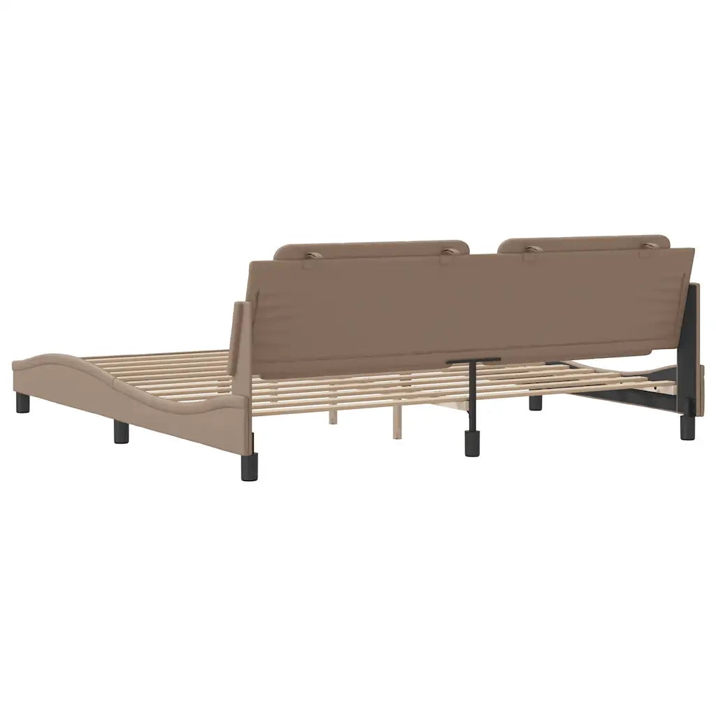 Giroletto senza Materasso Zadar Cappuccino 200x200 cm in Similpelle 3208209