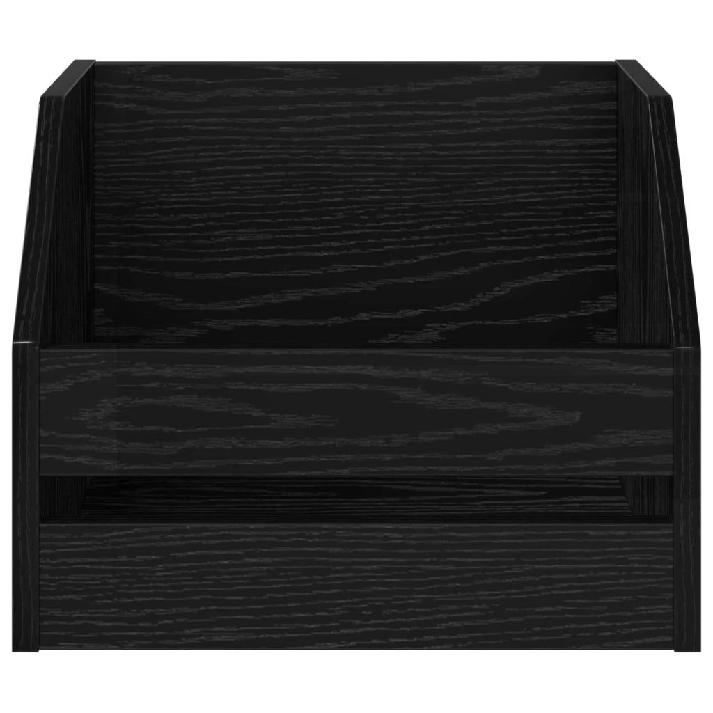 Scatola per album in vinile Rovere Nero 38 x 30 x 29 cm 8012812