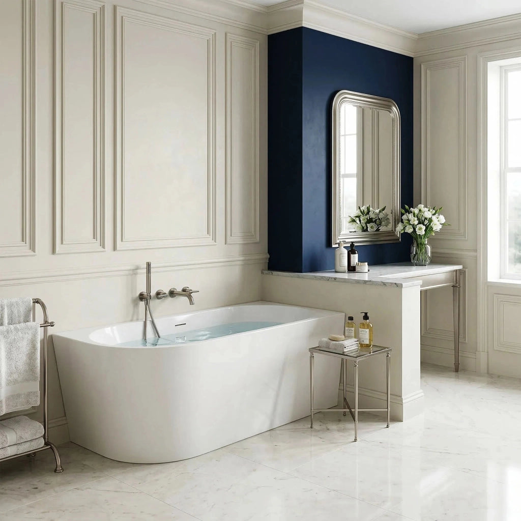 Vasca Bagno Sydney Bellanto Destra 150cm Copritappo nero
