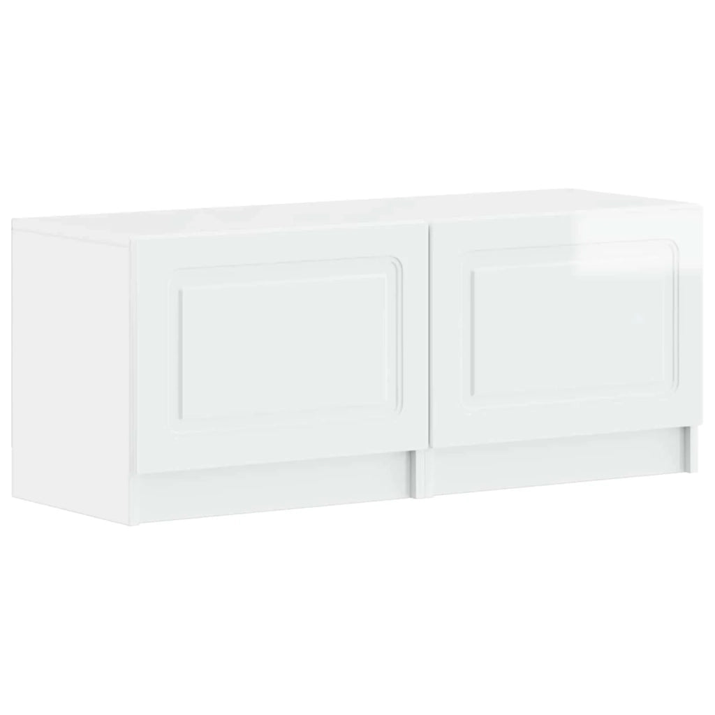 Mobile TV LED a 5 pezzi Bianco Lucido Legno ingegnerizzato 3417005