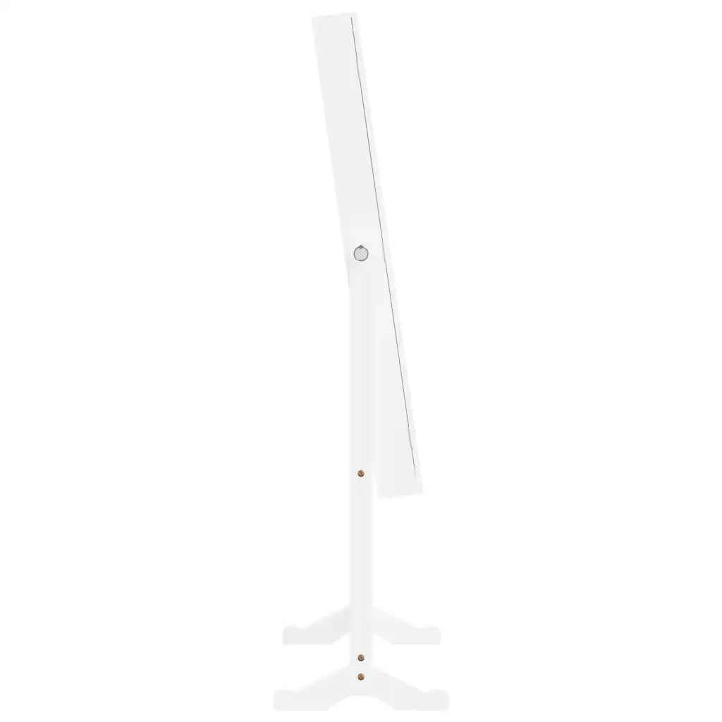 Armadietto Portagioie a Specchio Luci a LED Autoportante Bianco CFW1539416