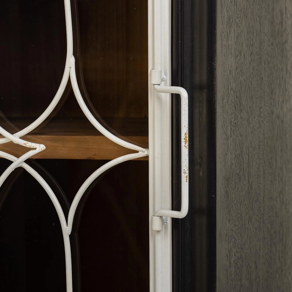 Vetrina in legno nero e metallo 50x36x100,5h