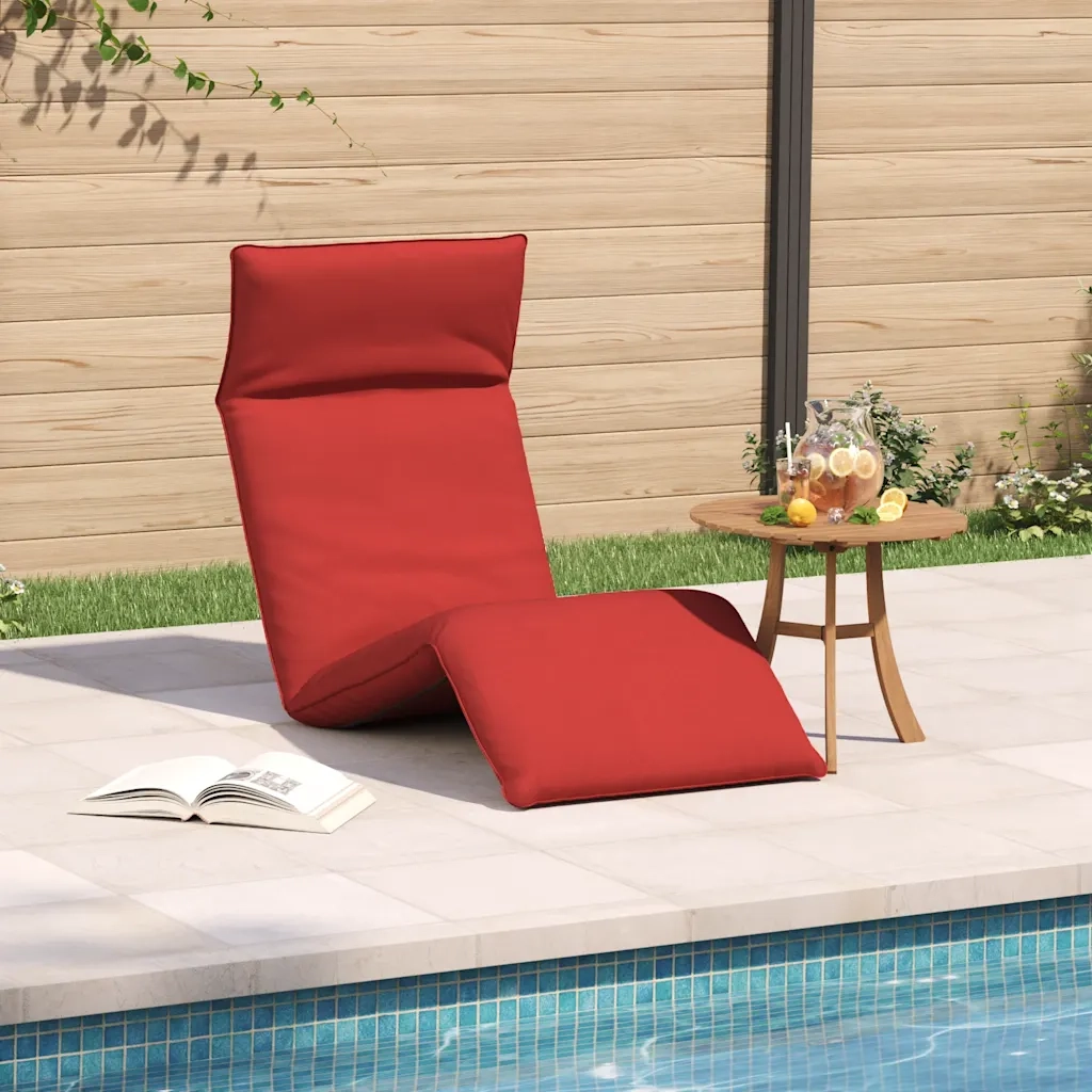 Sdraio da giardino | Lettino Pieghevole Rosso 175x54x8,5 cm in Tessuto Oxford