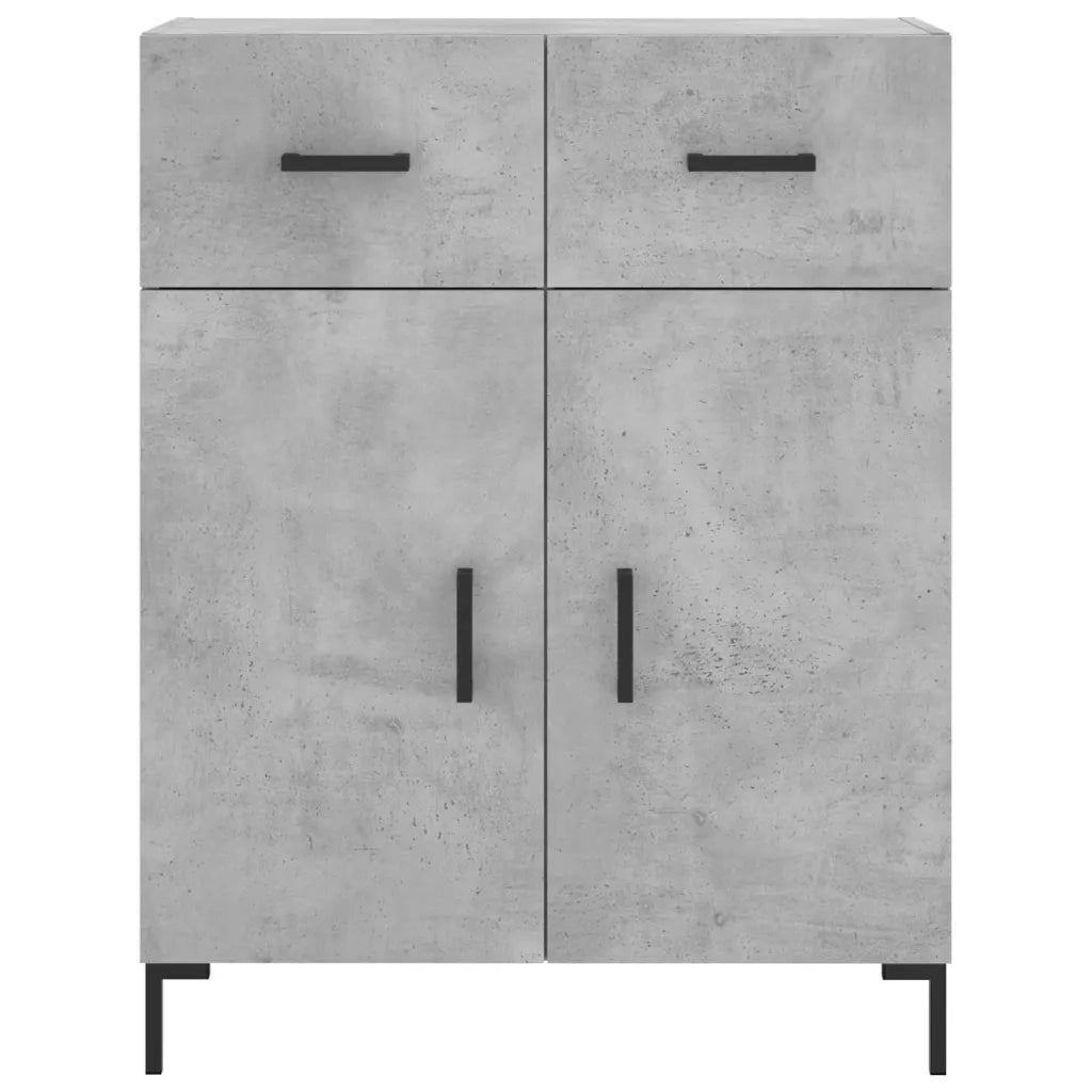 Credenza-Buffet-Armadio da cucina Grigio Cemento 69,5x34x180 cm in Legno Multistrato 242831