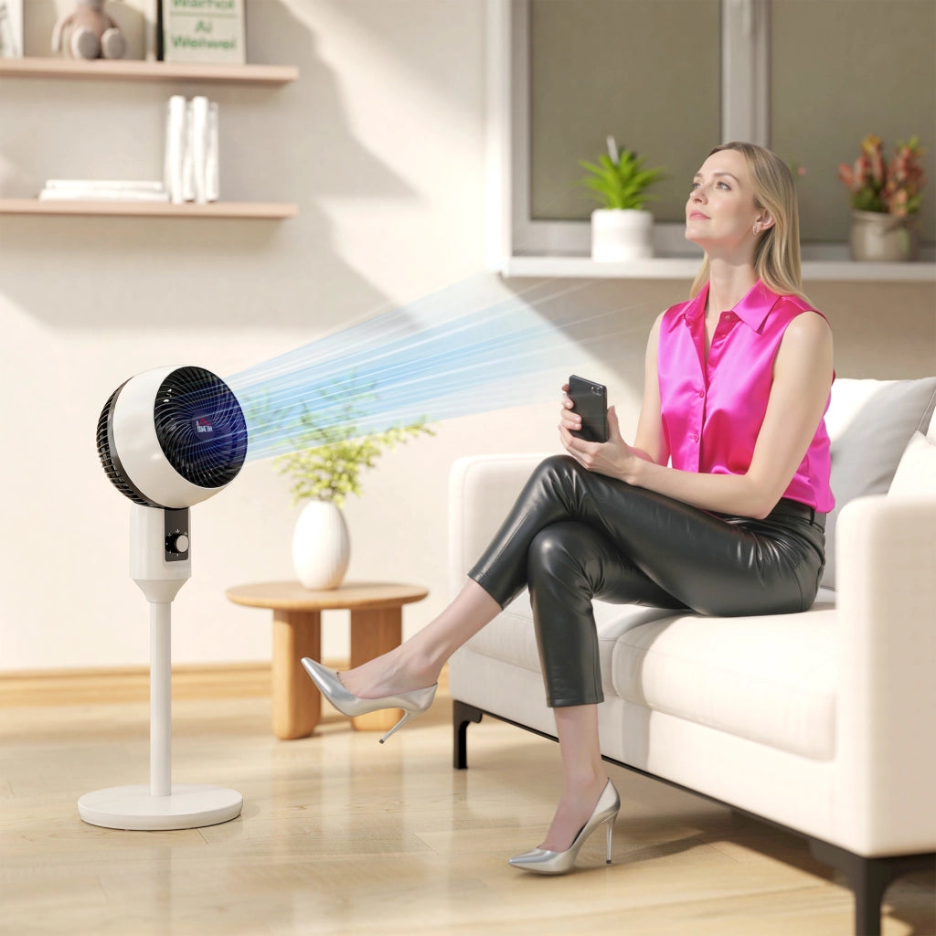 Ventilatore a colonna ¨C zephmum ¨C 45 W, oscillazione 70¡ã, nero e bianco