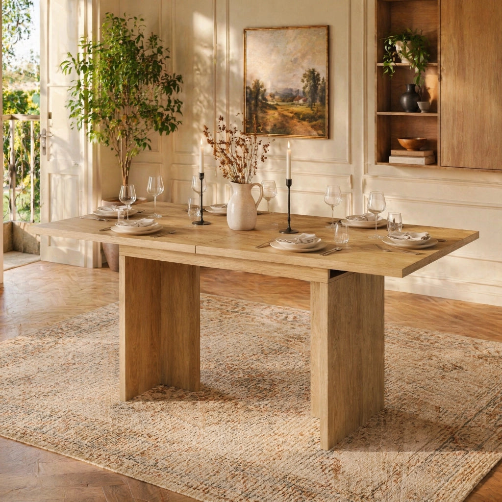 TAVOLO Allungabile 140-180x80 cm Rovere in MDF