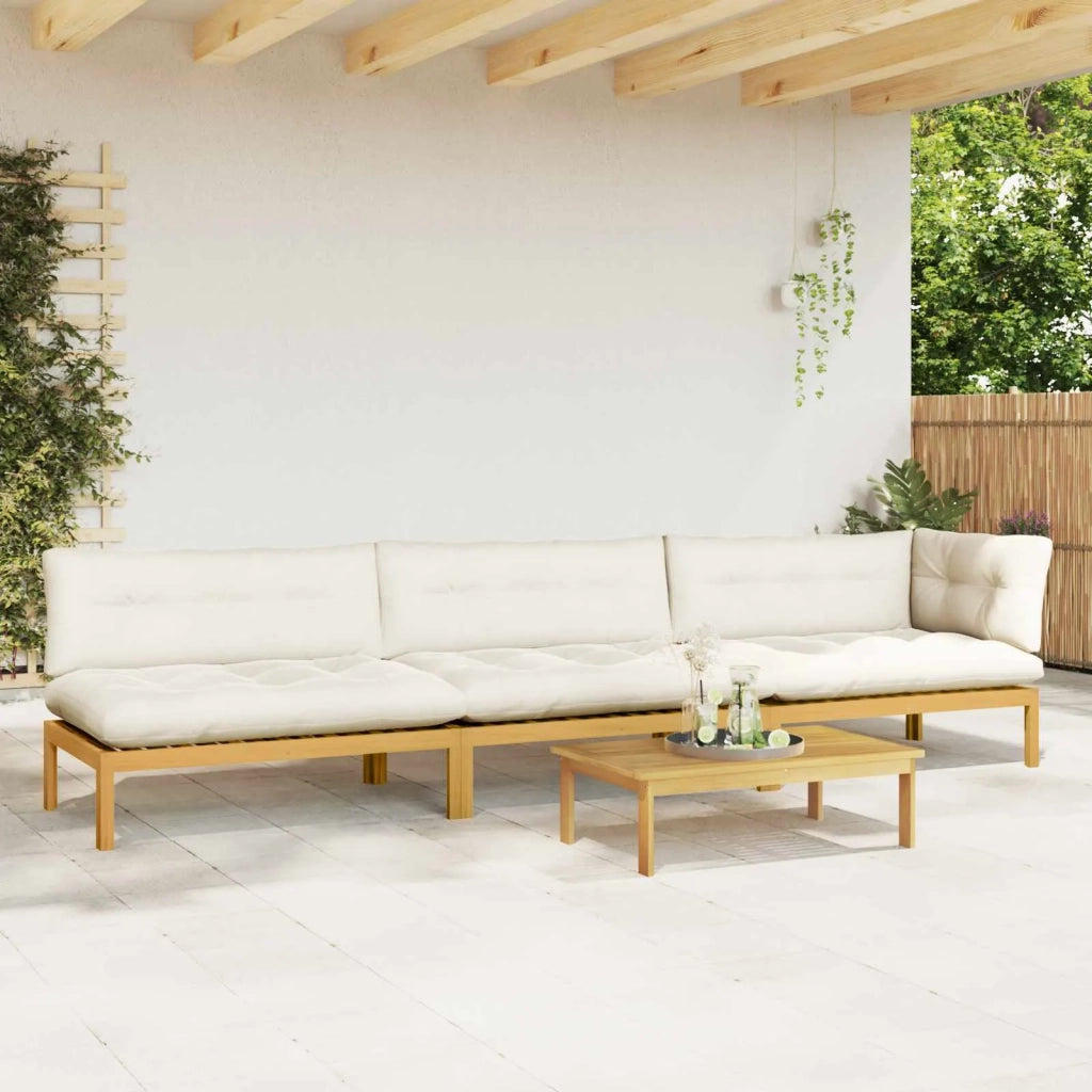 4 Pezzo Unità di divano pallet da giardino