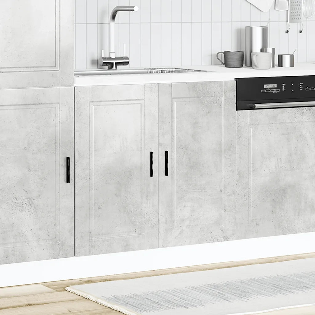 vidaXL Mobile base lavello Porto Grigio Cemento 80x46x81,5 cm