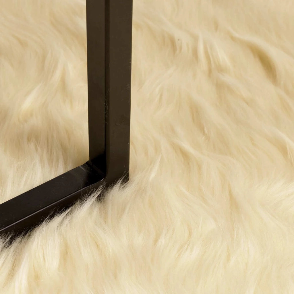 Tappeto in finta TAFALLA Crema 60 x 90 cm Poliestere 42021519