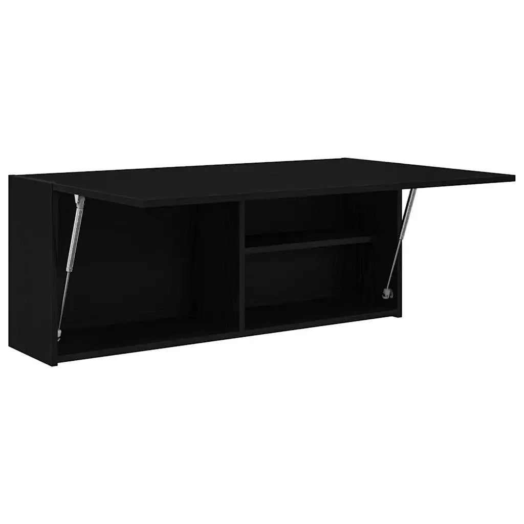 Mobile da Bagno a Parete Nero 100x25x40 cm in Truciolato 860104