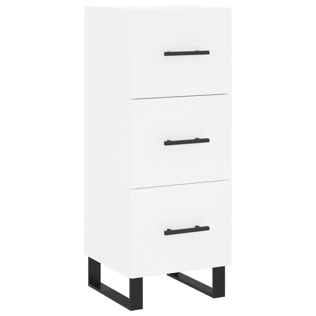 Buffet credenza cassettiera mobiletto mobile contenitore organizer cucina soggiorno salotto alto 34,5 x 34 x 180 cm legno ingegnerizzato bianco 02_0032428