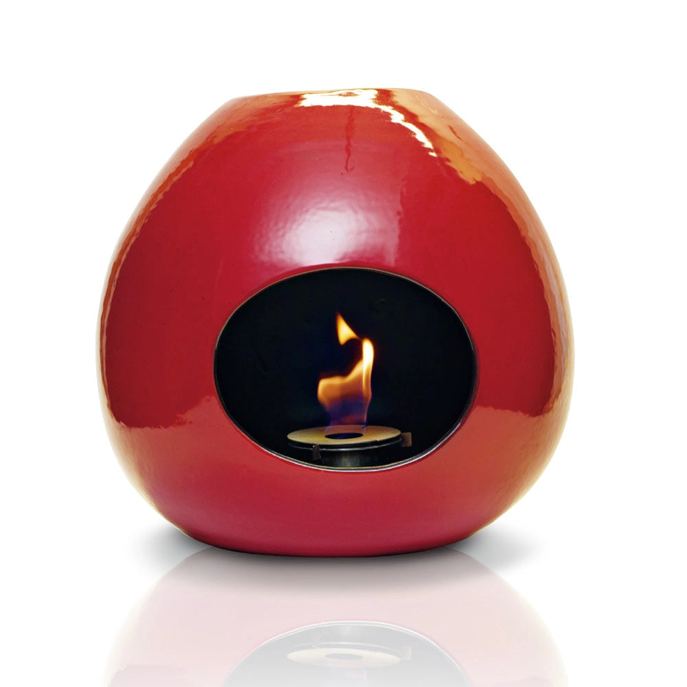Camino a Bioetanolo da Parete in Ceramica 50x48 cm Ferazzoli Onion Rosso