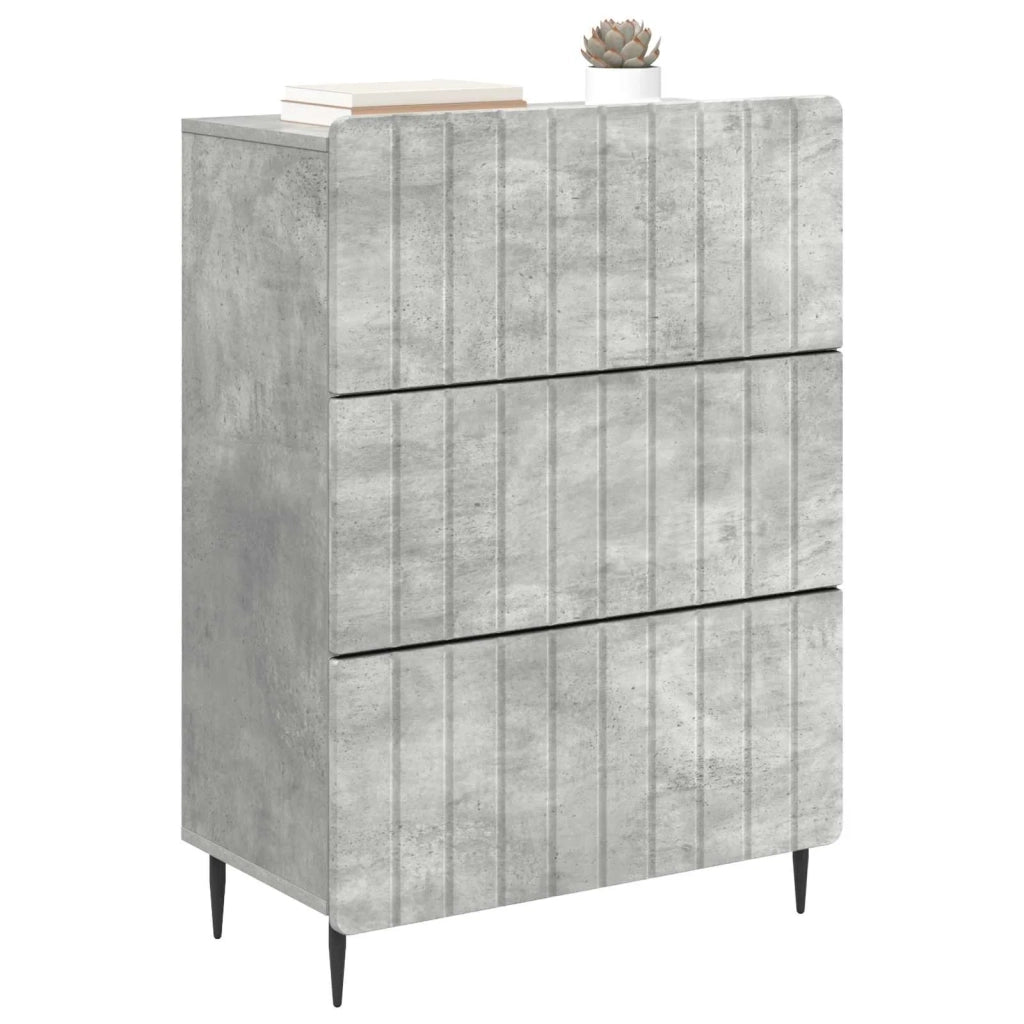 Mobile con Cassetti Grigio Cemento 66 x 34,5 x 92 cm