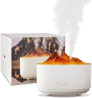 Diffusore di Olio Essenziale - Luci a Fiamma Premium - Doppio Fusto - Spegnimento Automatico - Umidificatore da Scrivania USB - Silenzioso Ultra - Camera da Letto - Ufficio