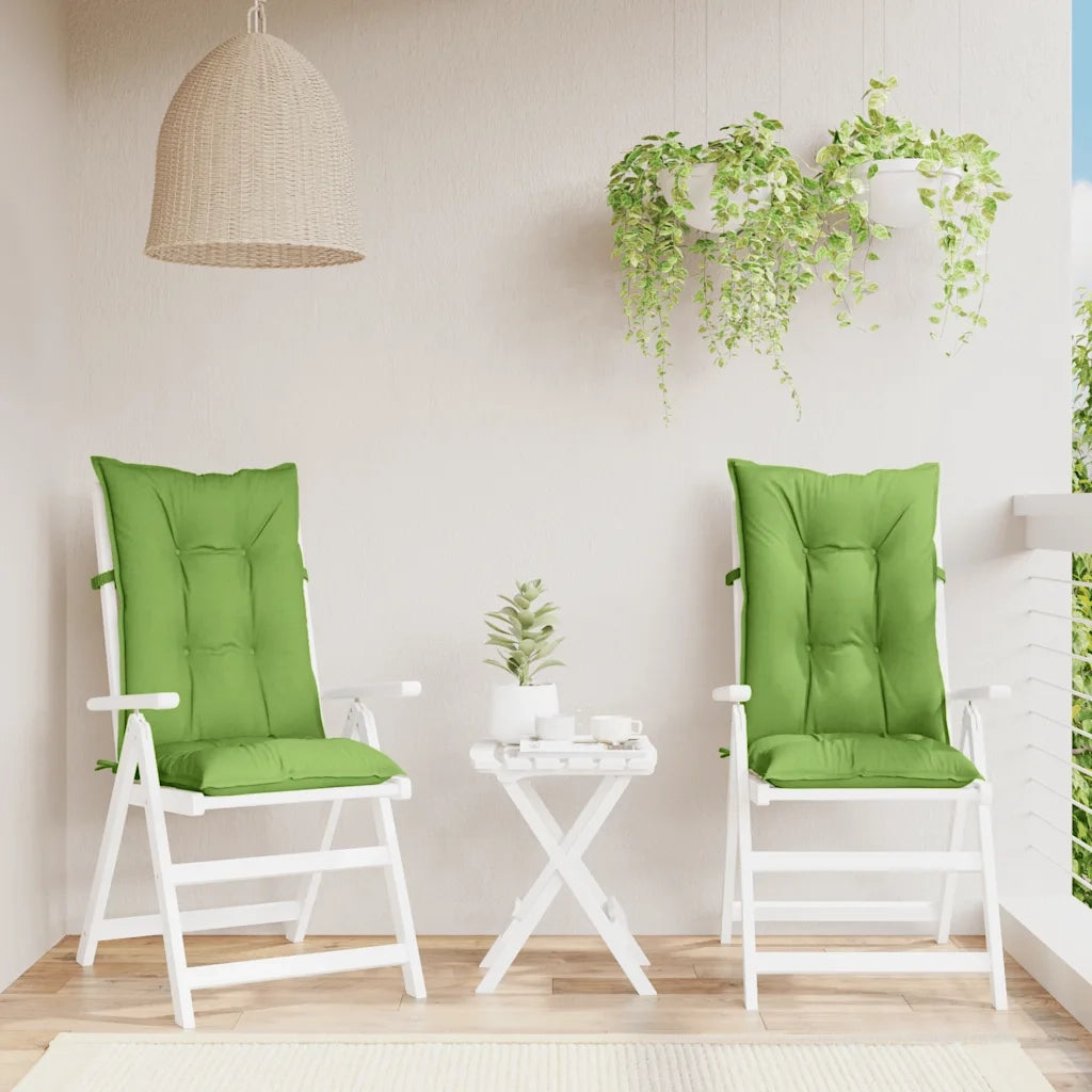 Cuscini Sedia Schiena Alta 2 VerdeMélange 120x50x7 Tessuto 4002361