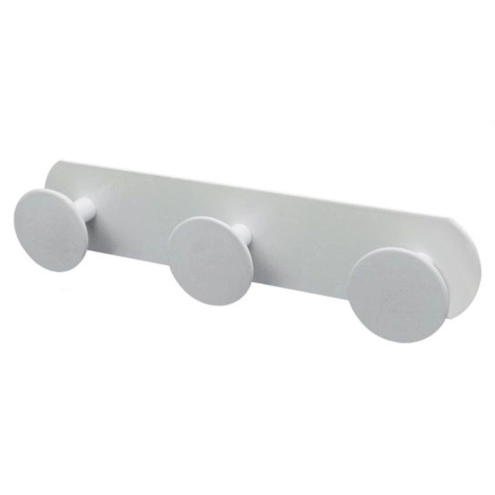Trade Shop - Appendino Con 3 Ganci Appendi Porta Asciugamano A 3 Posti Bagno Casa Bianco 59772 -