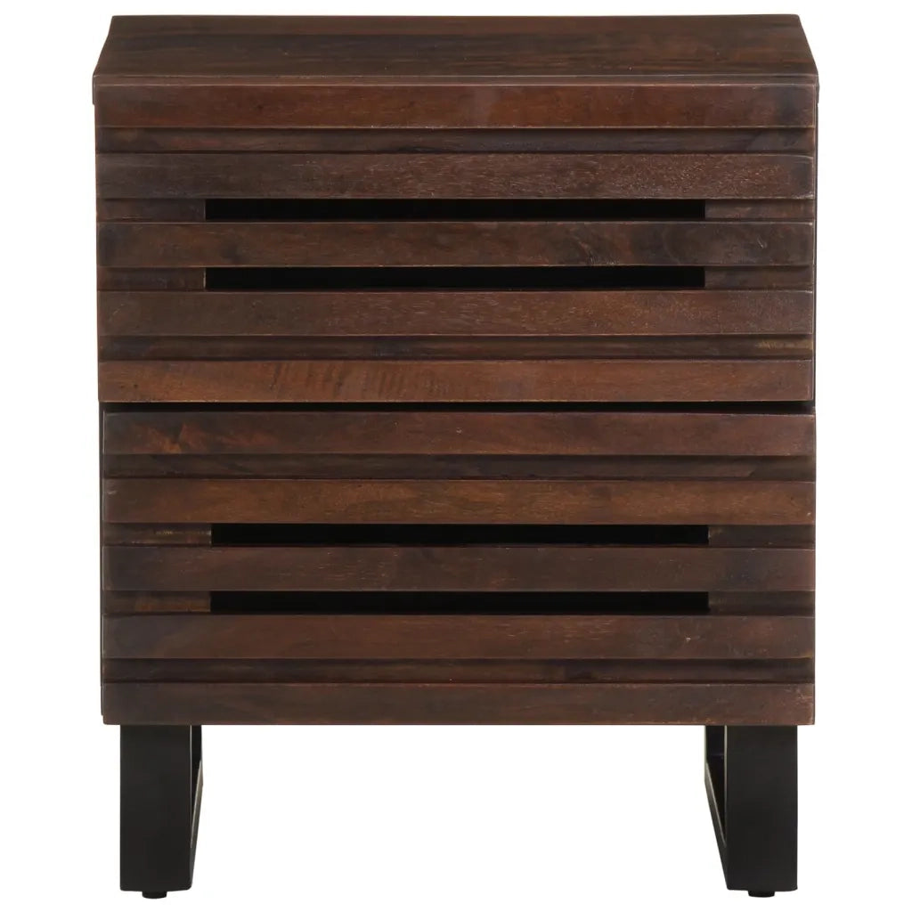 Comodino 40x34x46 cm in Legno Massello di Mango 377430