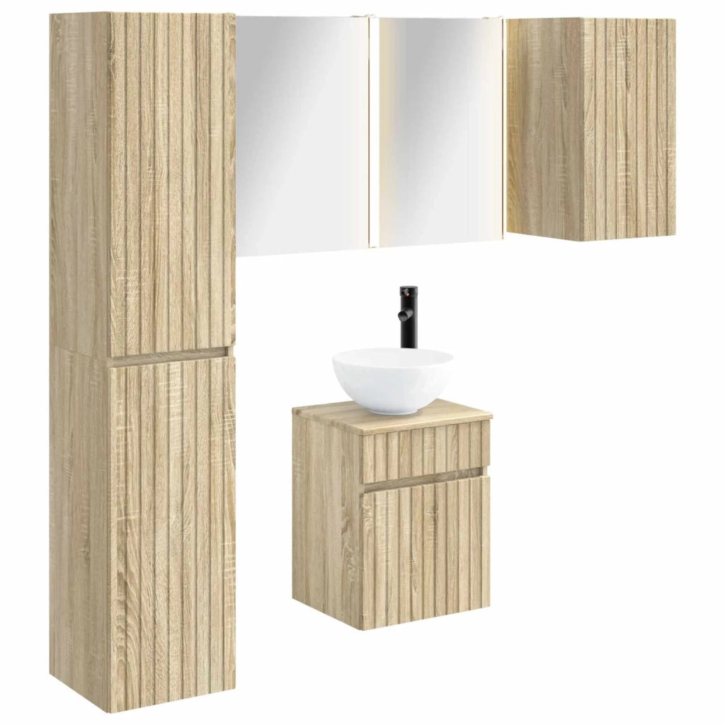 Set di Armadi da Bagno 5 pcs Rovere Sonoma 43 x 11,5 x 60,5 cm 3407353