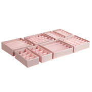 Contenitori pieghevoli per biancheria intima set di 8 divisori per cassetti organizer per cassetti per mutandine reggiseni calzini cravatte rosa 12_0004486