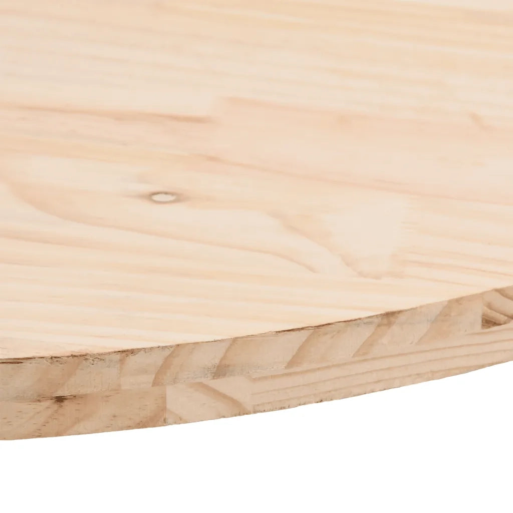 Piano del tavolo 60x30x2,5 cm in legno massello di pino ovale 824340