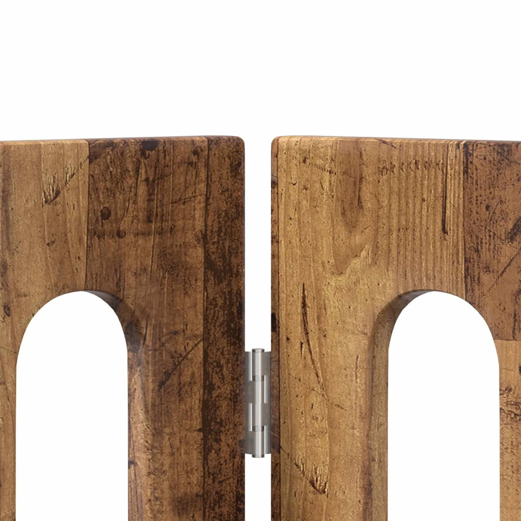 Recinto pieghevole per animali 2 pz Legno di quercia CFW7928145