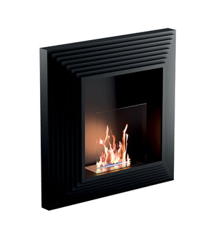 Camino a Bioetanolo da Incasso 88x20x88 cm 2500W 1,3L Elysium Nero