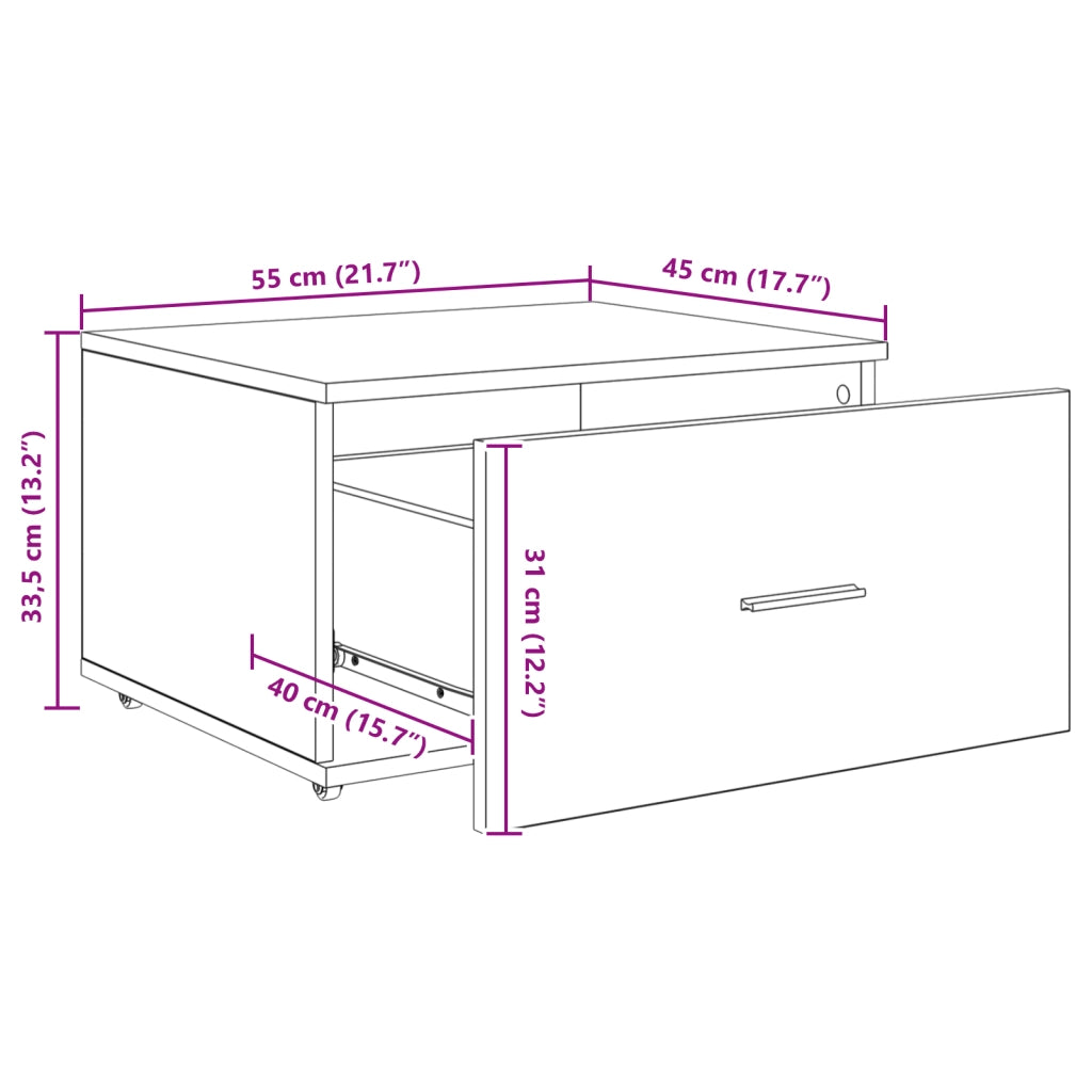 Mobile con Cassetti Rovere Artigianale Truciolare, Laminato Medio