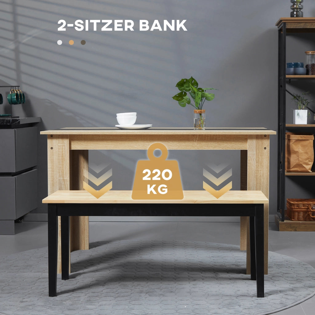 PANCA 2 posti in pino 102x36x45 cm naturale