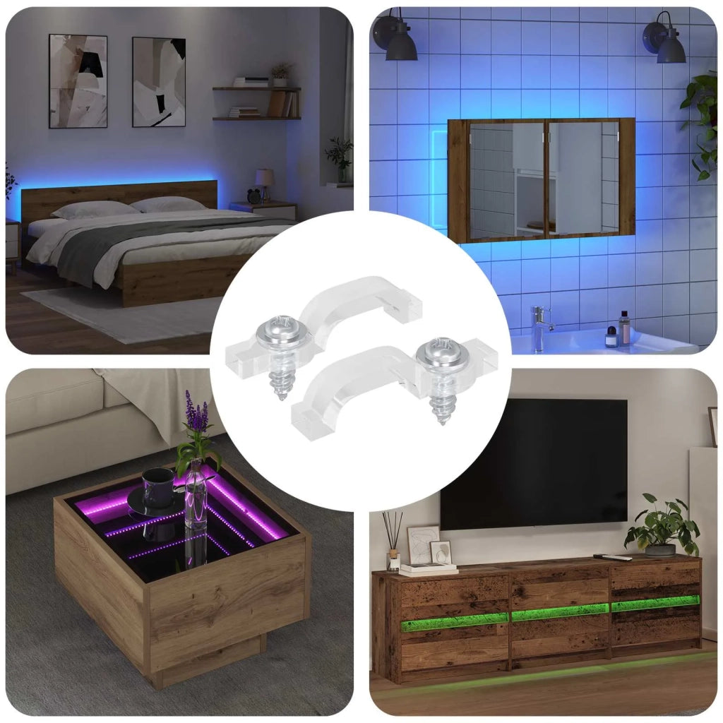 Clip per Striscia LED 2 pz Trasparente 23,8 x 7,3 x 4,3 mm CFW6218499