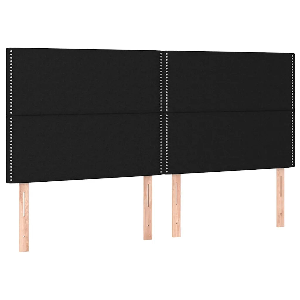 Letto matrimoniale | Letto per adulti | Giroletto senza Materasso Nero 200x200 cm in Tessuto
