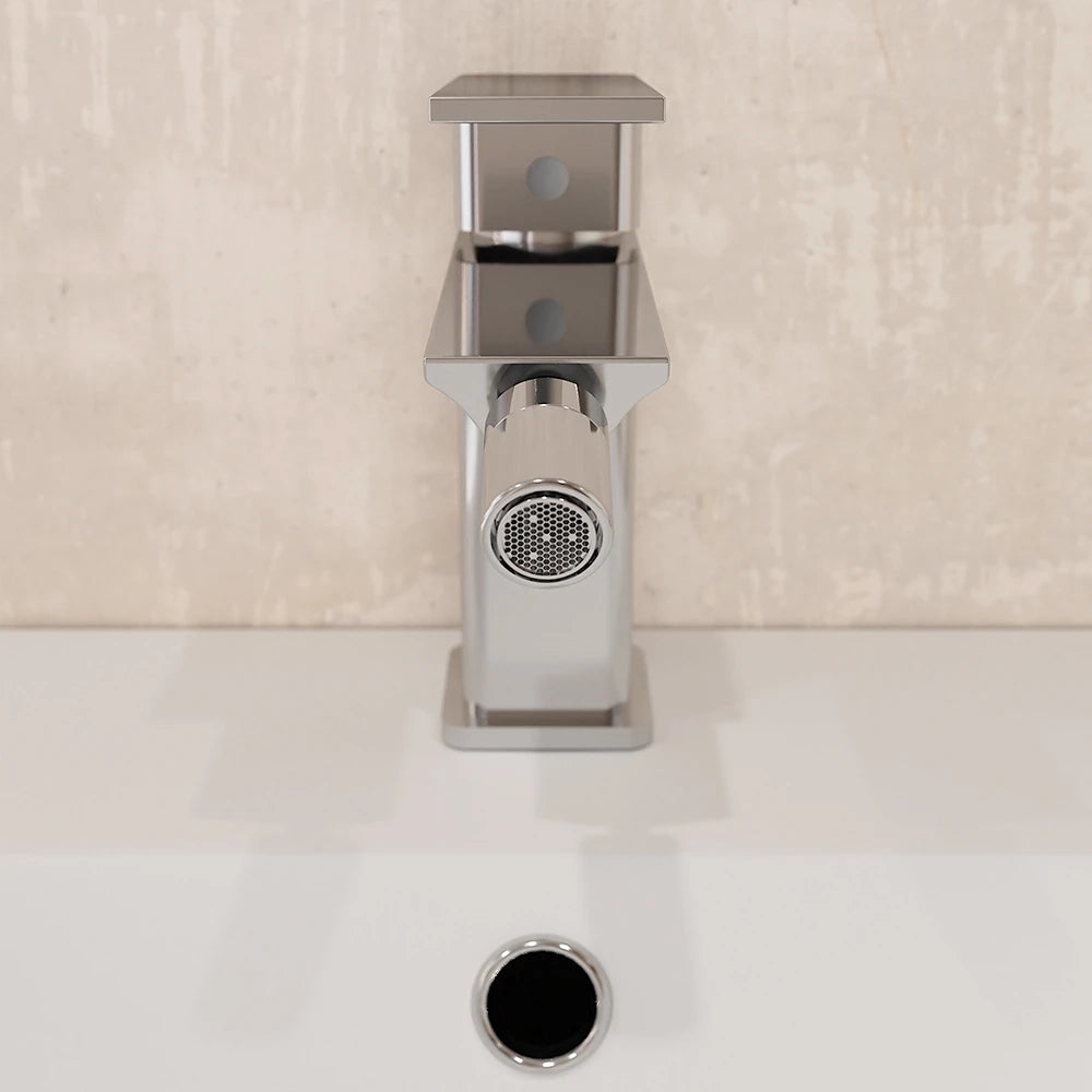 Coppia miscelatori lavabo ad incasso bidet senza scarico cromato | Ingrid