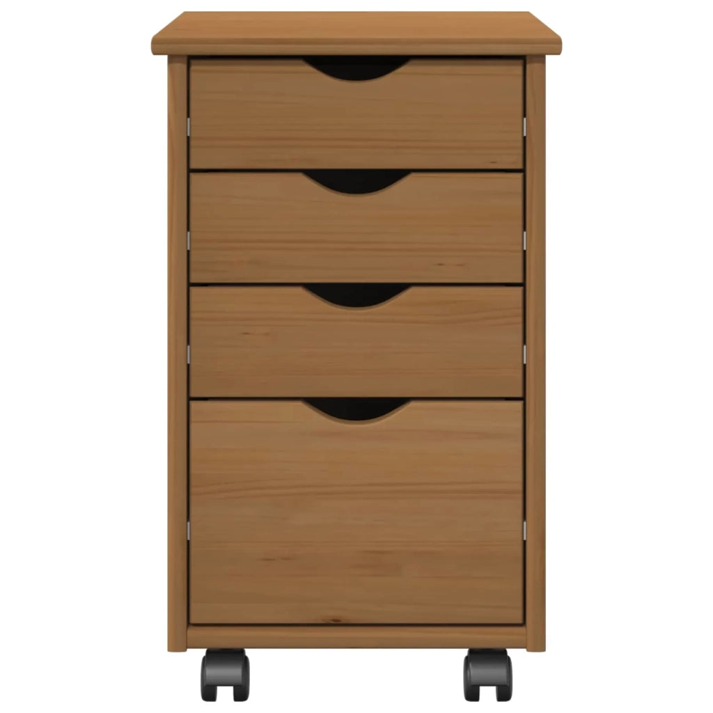 Mobile con Ruote MOSS Marrone Miele 34 x 39 x 56 cm 42028340