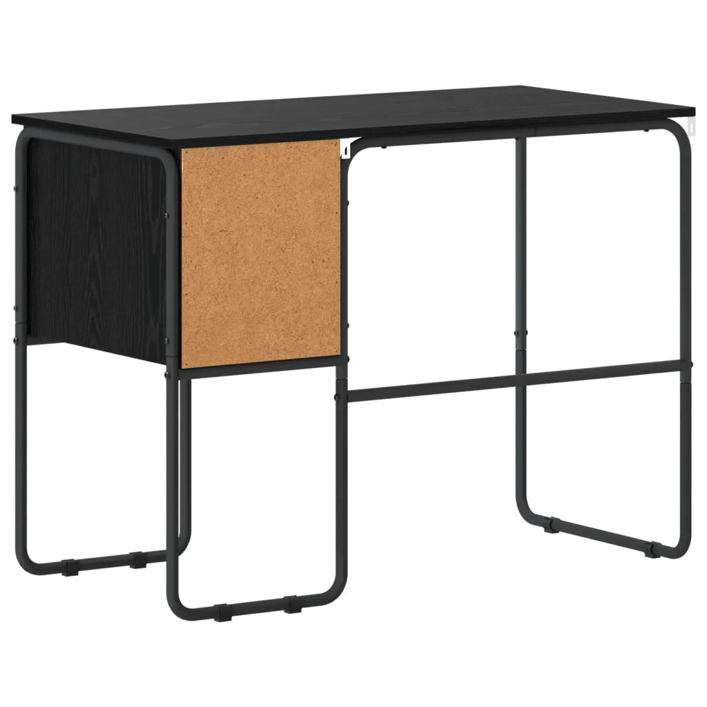 Scrivania con Spazio di Archiviazione Rovere Nero 8008002