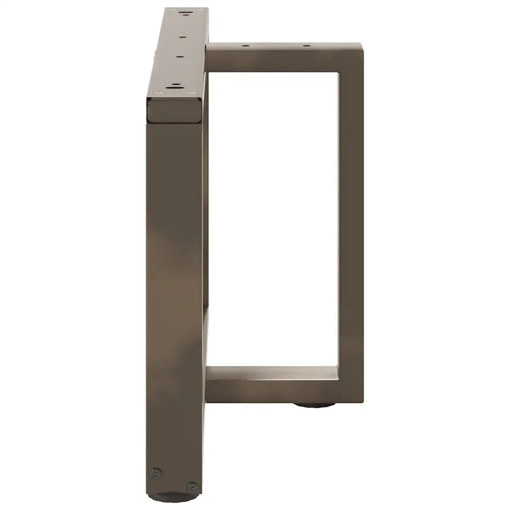 Gambe per Tavolino da Caff¨¨ a Forma di T 2 pz-Set di 2 Gamba per Tavolo Nere 60x25x(42-43) cm Acciaio 759491