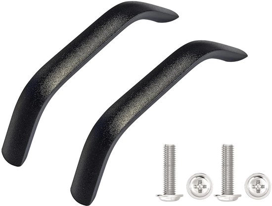 Maniglie per mobili in alluminio massivo - 2 pezzi - 128 mm di diametro - Totale lunghezza 145 mm