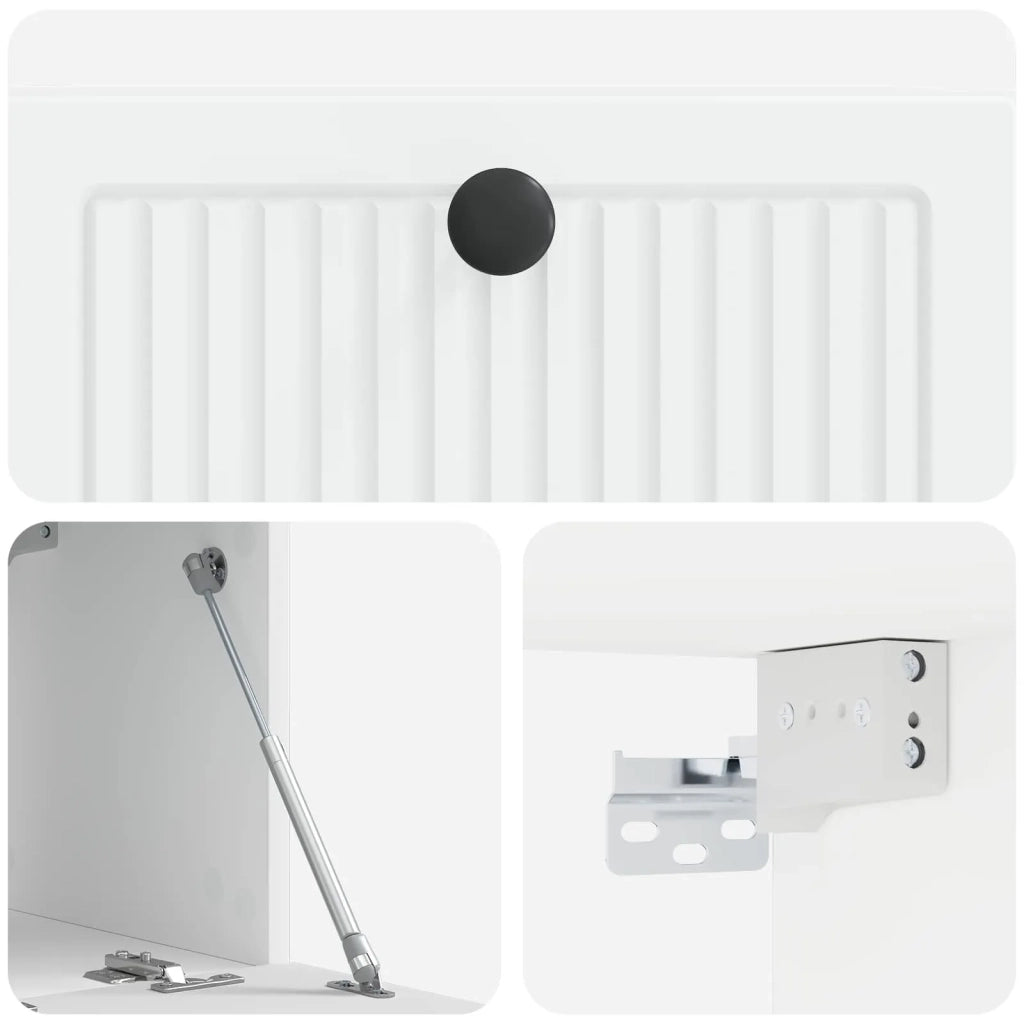 Mobile Porta TV da Muro Bianco 59,5 x 31 x 30 cm 898025