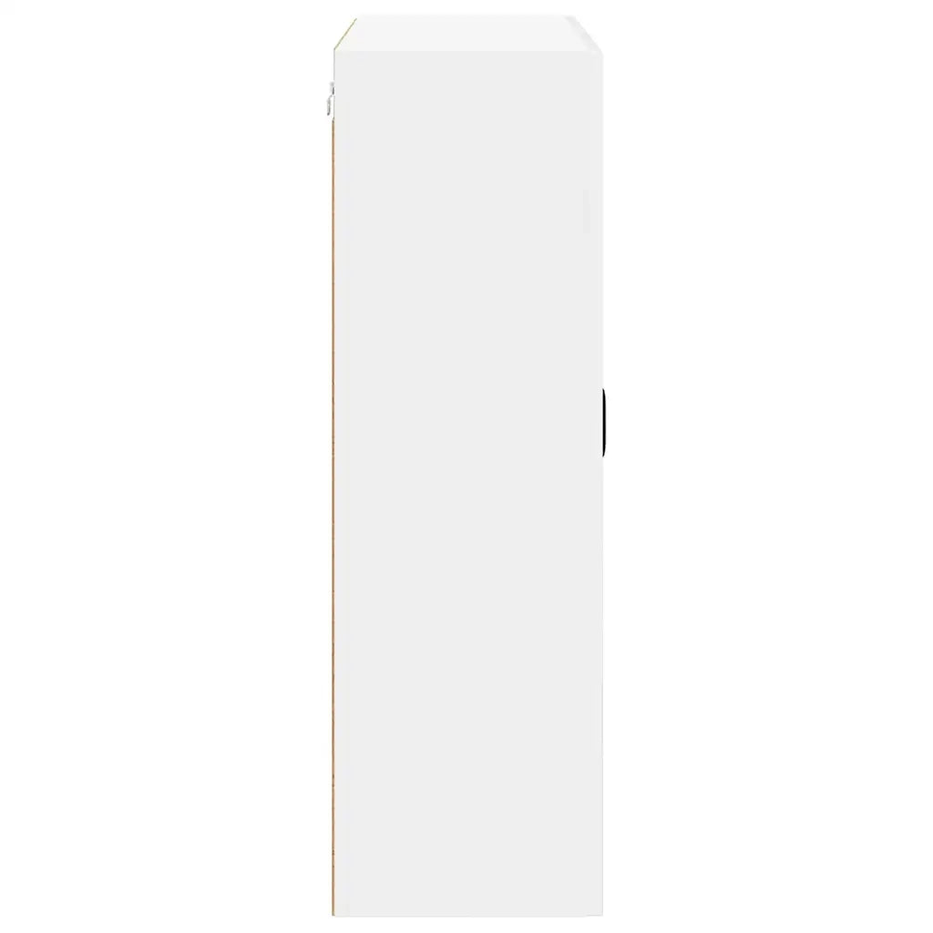Mobile in vetro da parete LUCCA Bianco Lucido 80 x 31 x 100 cm