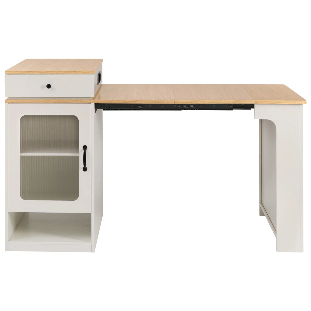 Tavolo allungabile da pranzo con ruote e piano estraibile ¨C MINIMAL ¨C Bianco