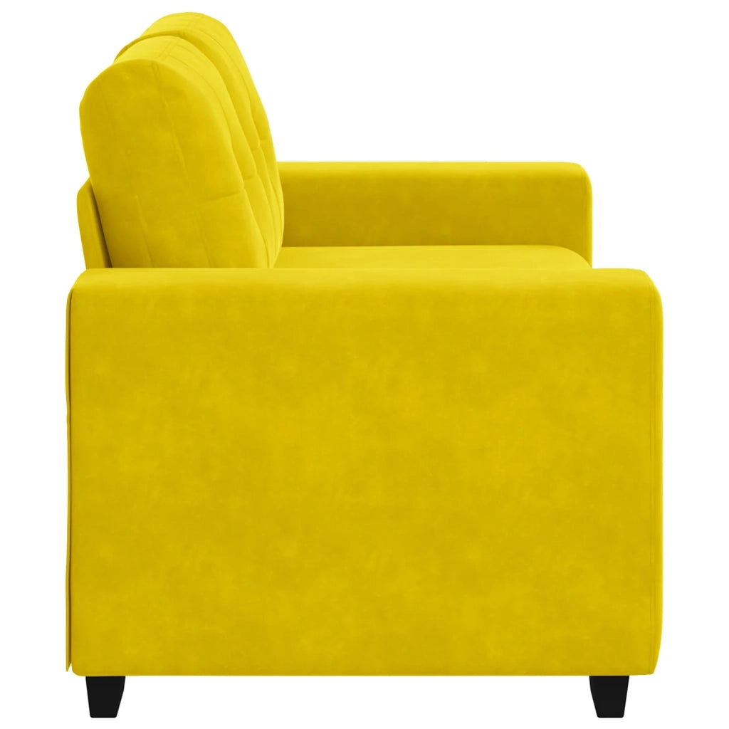 | Divano a due posti | con cuscino Giallo Velluto 4105116